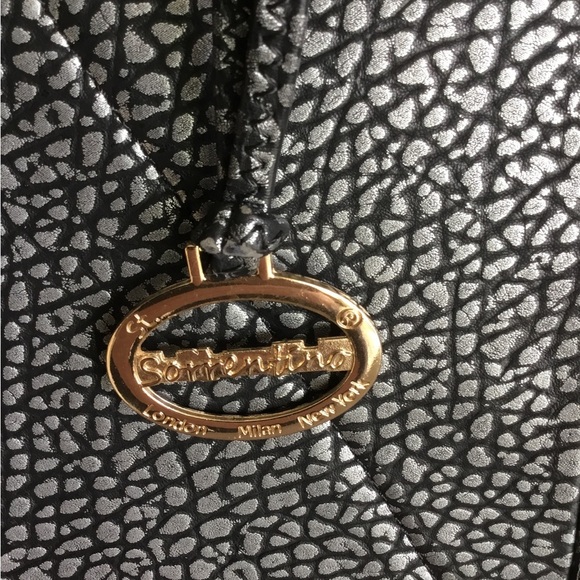 Sorrentino Black and Silver Snakeskin Handbag - Picture 7 of 9